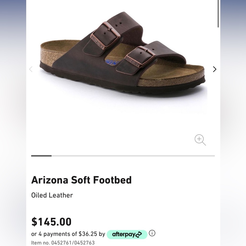 Arizona soft footbed Birkenstock slides